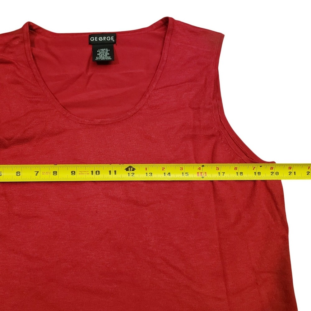 GEORGE Ladies Red Cardigan Sweater Set Size XL 16 18 Knit V Neck - Picture 9 of 12